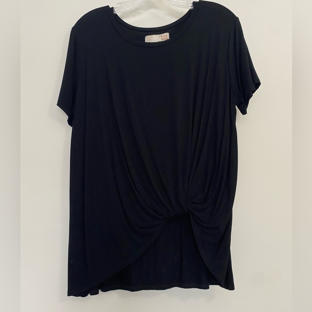Jackson Rowe Black Knot Front Tee Shirt Size Small